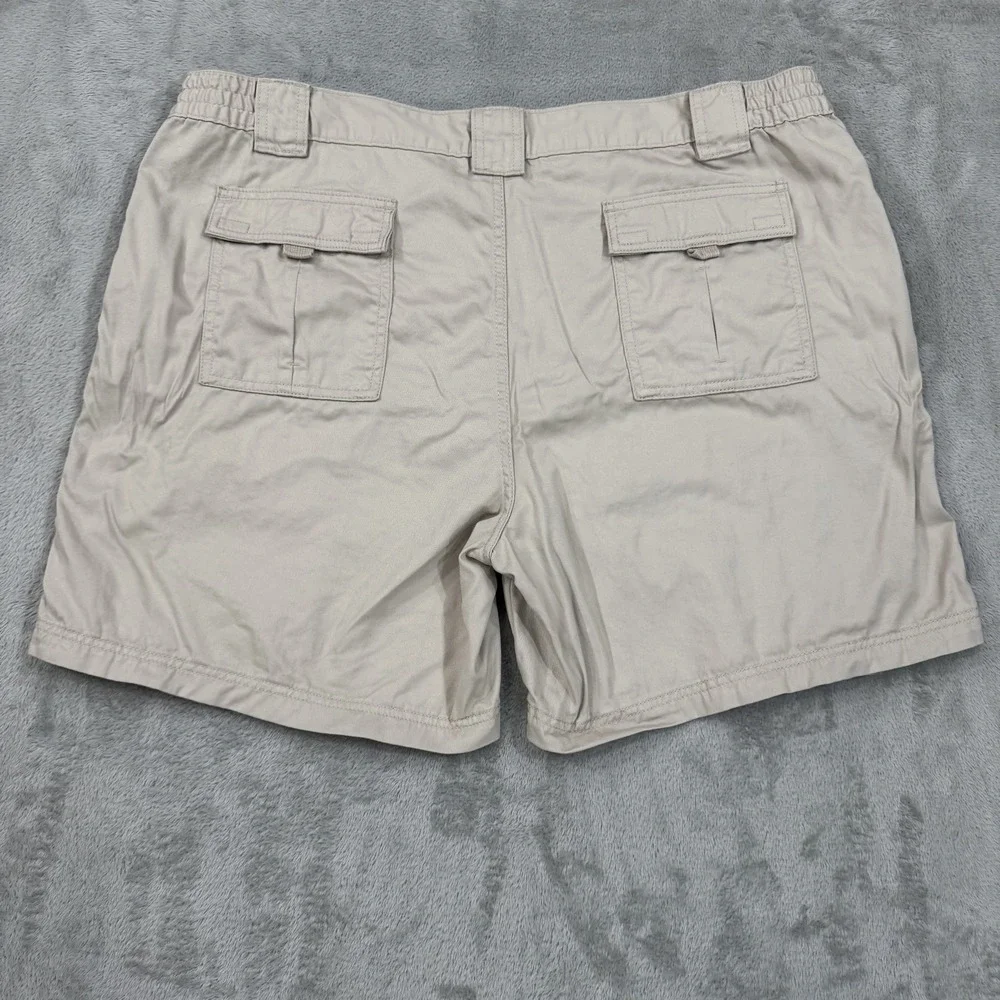 St. Johns Bay Cargo Shorts Mens 44 Khaki Ivory Trail Hiking Utility 7
